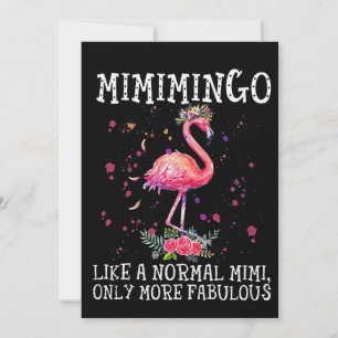 Flamingos   Mimimingo wie ein normaler Mimi Feiertagskarte