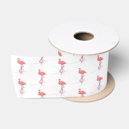 Flamingos Mitteljahrhundert Moderne Atomretro-Ster Satinband