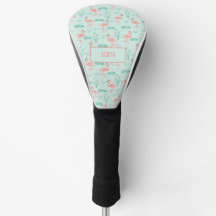 Flamingo's Monogram Tropical Bird Pink Green