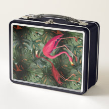 Flamingos & Monstera