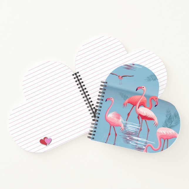 Flamingos Muster 1 Notizbuch (Innenseite)