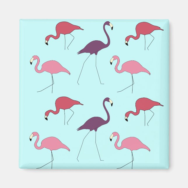 Flamingos-Muster Magnet (Vorne)