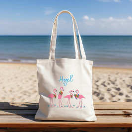 Flamingos Name Template Bridesmaid Geschenk Tragetasche