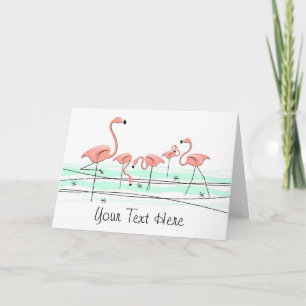 Flamingos Ocean Group Fronttext-Grüße-Karte Karte
