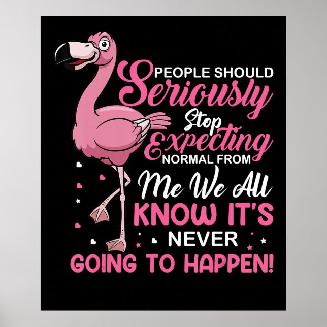 Flamingos | People Should Stop Expecting Normal Poster (Vorne)