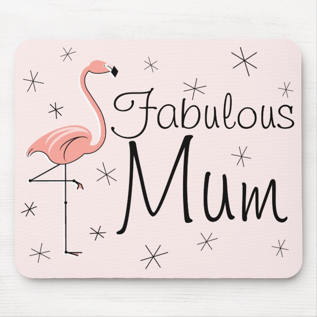 Flamingos Pink "Fabulous Mum mousepad (Vorne)