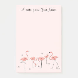 Flamingos Pink Group "Text" Post-it Klebezettel