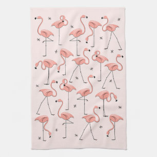 Flamingos Pink Küchentuch