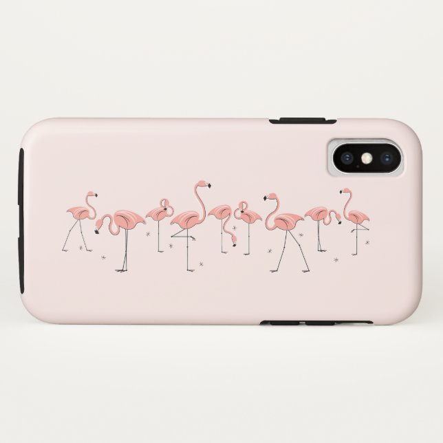 Flamingos Pink Line iPhone Gehäuse Case-Mate iPhone Hülle (Rückseite (Horizontal))