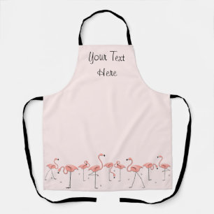Flamingos Pink-Linie Text-Schürze Schürze