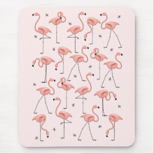Flamingos Pink Mousepad vertikal
