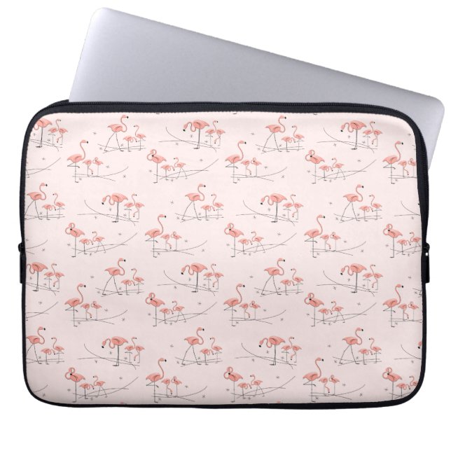 Flamingos Pink Multi Laptop Ärmel Laptopschutzhülle (Vorderseite)