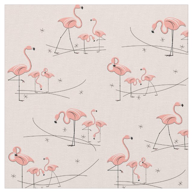 Flamingos Pink Multigewebe Stoff (Nahaufnahme)