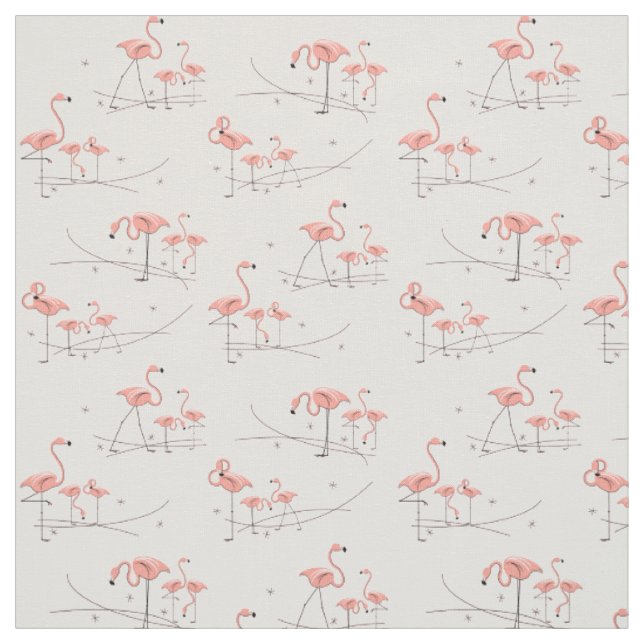 Flamingos Pink Multigewebe Stoff (Muster)