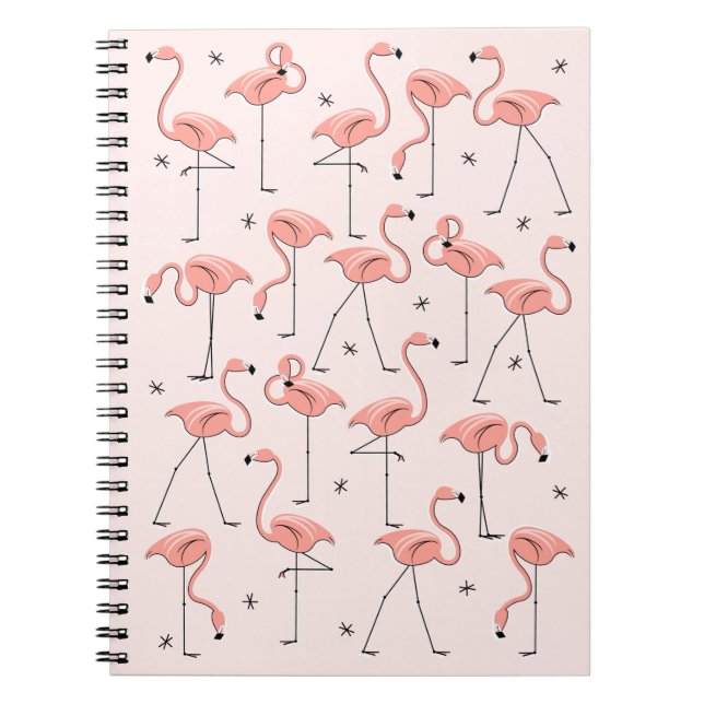 Flamingos Pink Notebook Notizblock (Vorderseite)