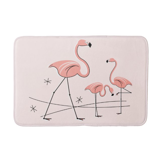 Flamingos Pink Trio 2 Badematte (Vorderseite)
