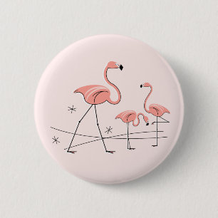 Flamingos Pink Trio 2 Button