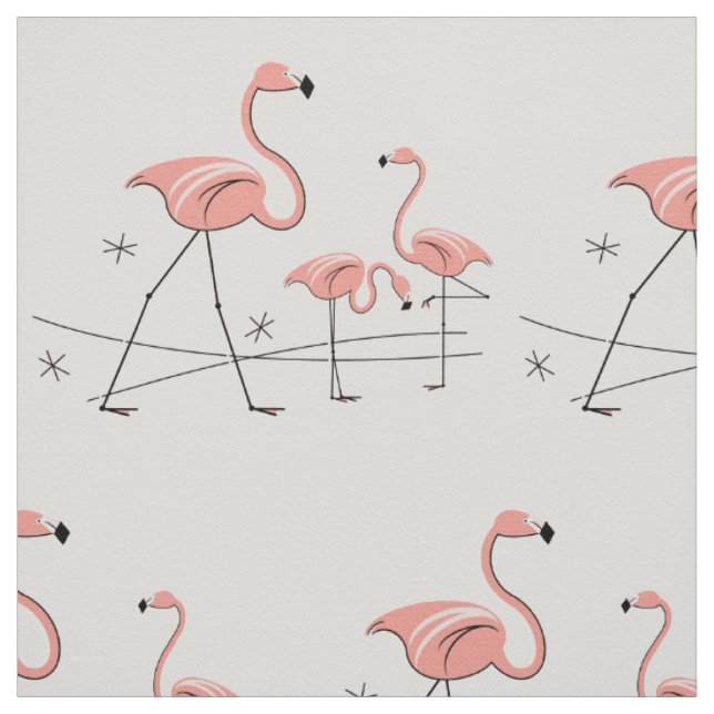 Flamingos Pink Trio 2 großes Muster Stoff (Muster)