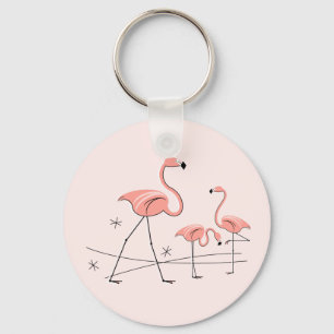 Flamingos Pink Trio 2 Schlüsselkette Schlüsselanhänger