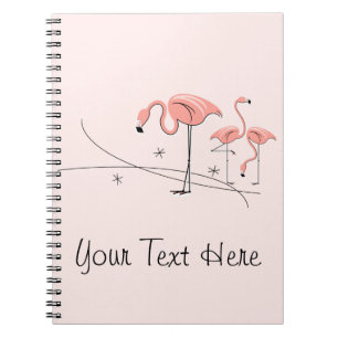 Flamingos Pink Trio 3 Textheft Notizblock