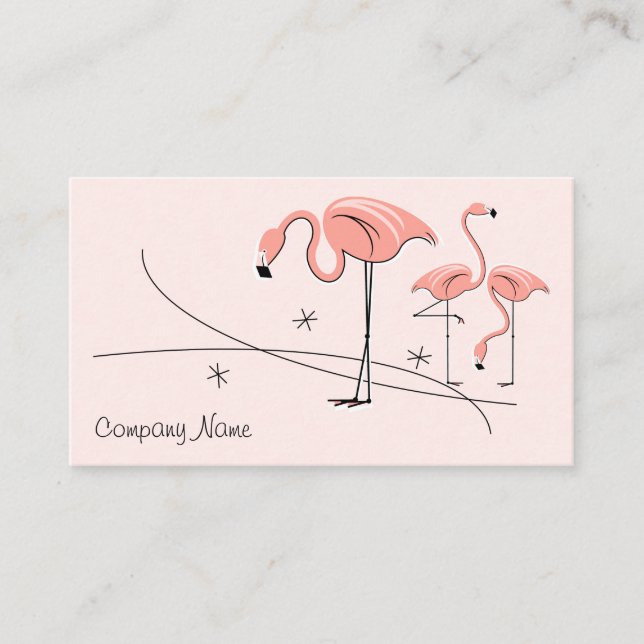 Flamingos Pink Trio 3 Visitenkarte (Vorderseite)