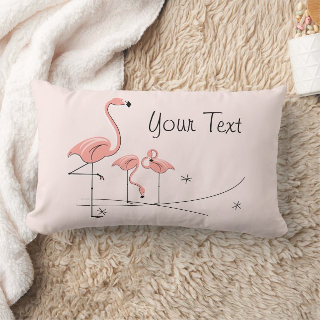Flamingos Pink Trio 4 lumbar Lendenkissen (Decke)