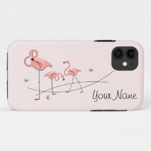 Flamingos Pink Trio "Name" iPhone 11 Fall title_seo2