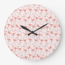 Flamingos Pink Uhr rund