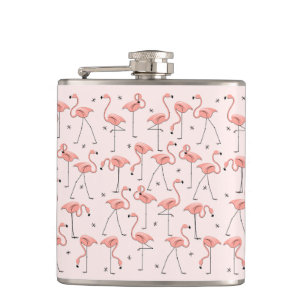Flamingos Pink umhüllter Kolben Flachmann
