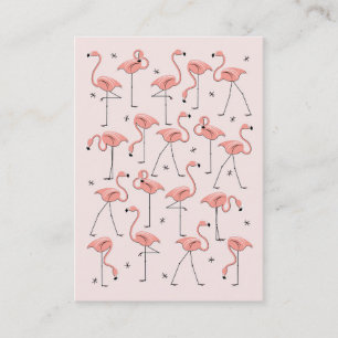 Flamingos Pink Visitenkarte chubby