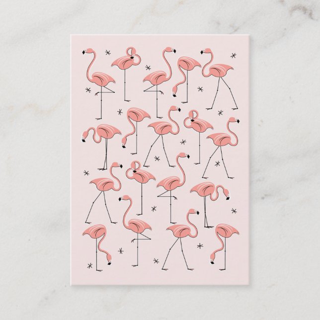 Flamingos Pink Visitenkarte chubby (Vorderseite)