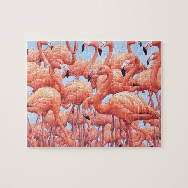 Flamingos, Puzzle, 20 x 25 cm, 110 Teile (Horizontal)