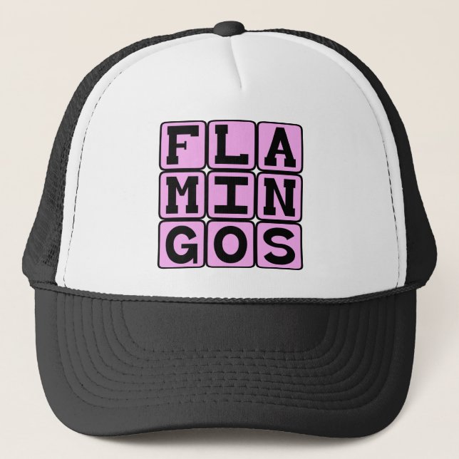 Flamingos, rosa Bird Truckerkappe (Vorderseite)