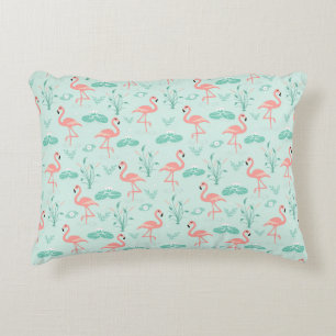Flamingos Rosa Grün Tropische Vögel Trendy  Dekokissen