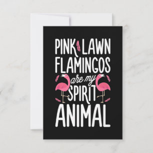 Flamingos   Rosa Rasen Flamingos sind Geist Tier Dankeskarte