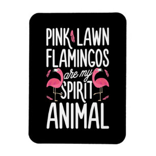 Flamingos   Rosa Rasen Flamingos sind Geist Tier Magnet