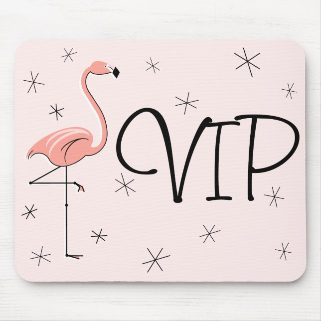 Flamingos Rosa "VIP" Mauspad (Vorne)