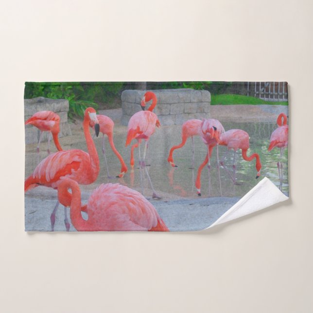 Flamingos rose de Floride (Serviette à main)