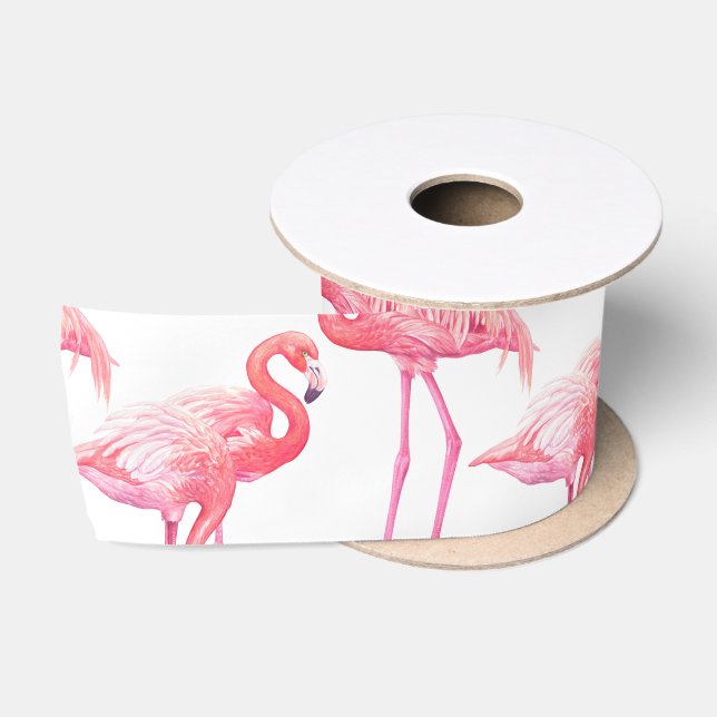 Flamingos Satinband (Spule)