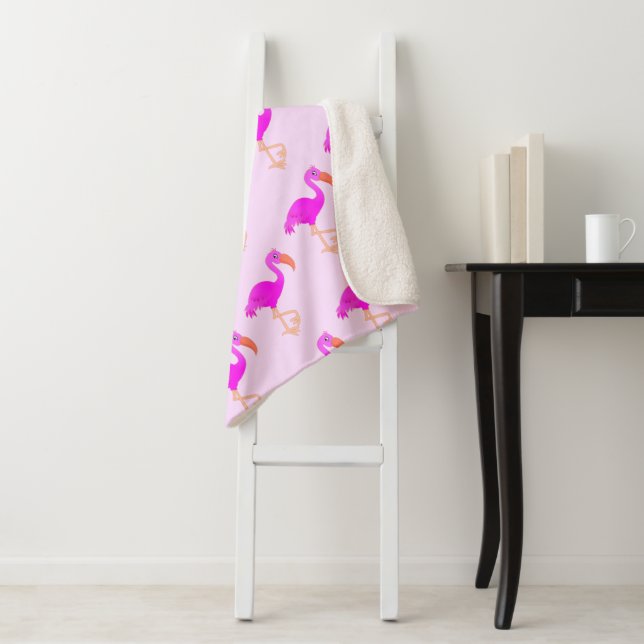 Flamingos Sherpa Blanket Sherpadecke (Beispiel)