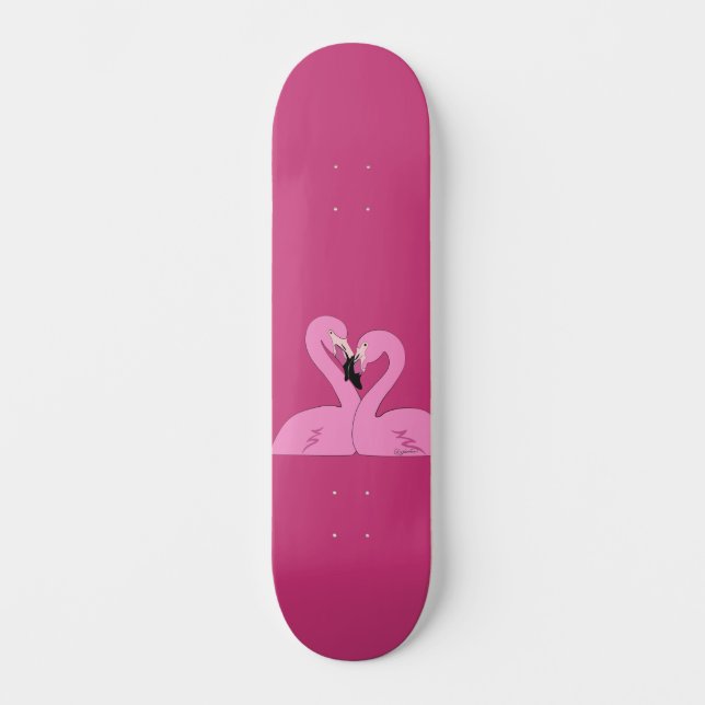 Flamingos Skateboard (Vorderseite)