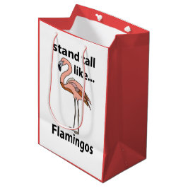 Flamingos Stand groß wie Flamingos Flamingos Flami Mittlere Geschenktüte