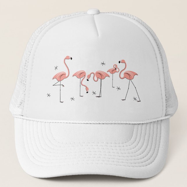 Flamingos Stars Gruppe LKW-Hut Truckerkappe (Vorderseite)