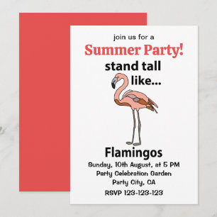 Flamingos stehen groß wie Flamingos Flamingo Einladung