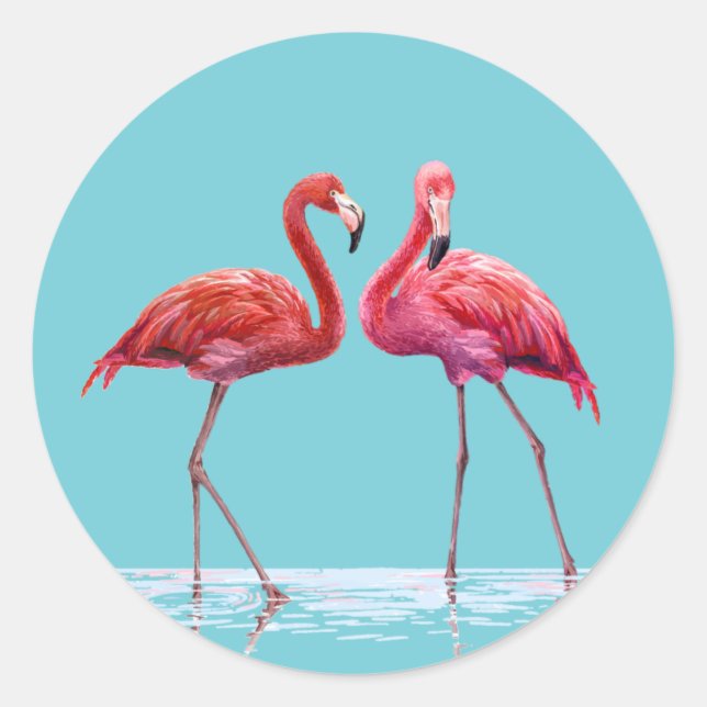 Flamingos Sticker (Vorderseite)