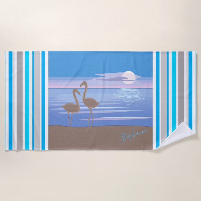 Flamingos Strandtuch (Vorderseite)