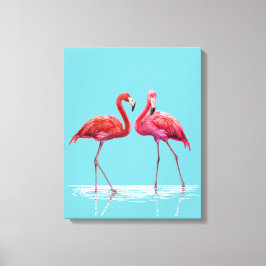 Flamingos Stretched Canvas Print Leinwanddruck