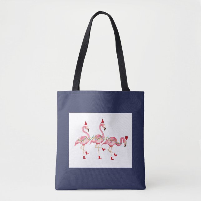 Flamingos Tote Bag Tasche (Vorderseite)