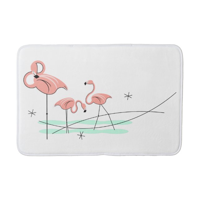 Flamingos Trio Badematte (Vorderseite)