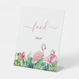 Flamingos Tropical Dusche Food-Zeichen Sockelschild